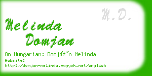 melinda domjan business card